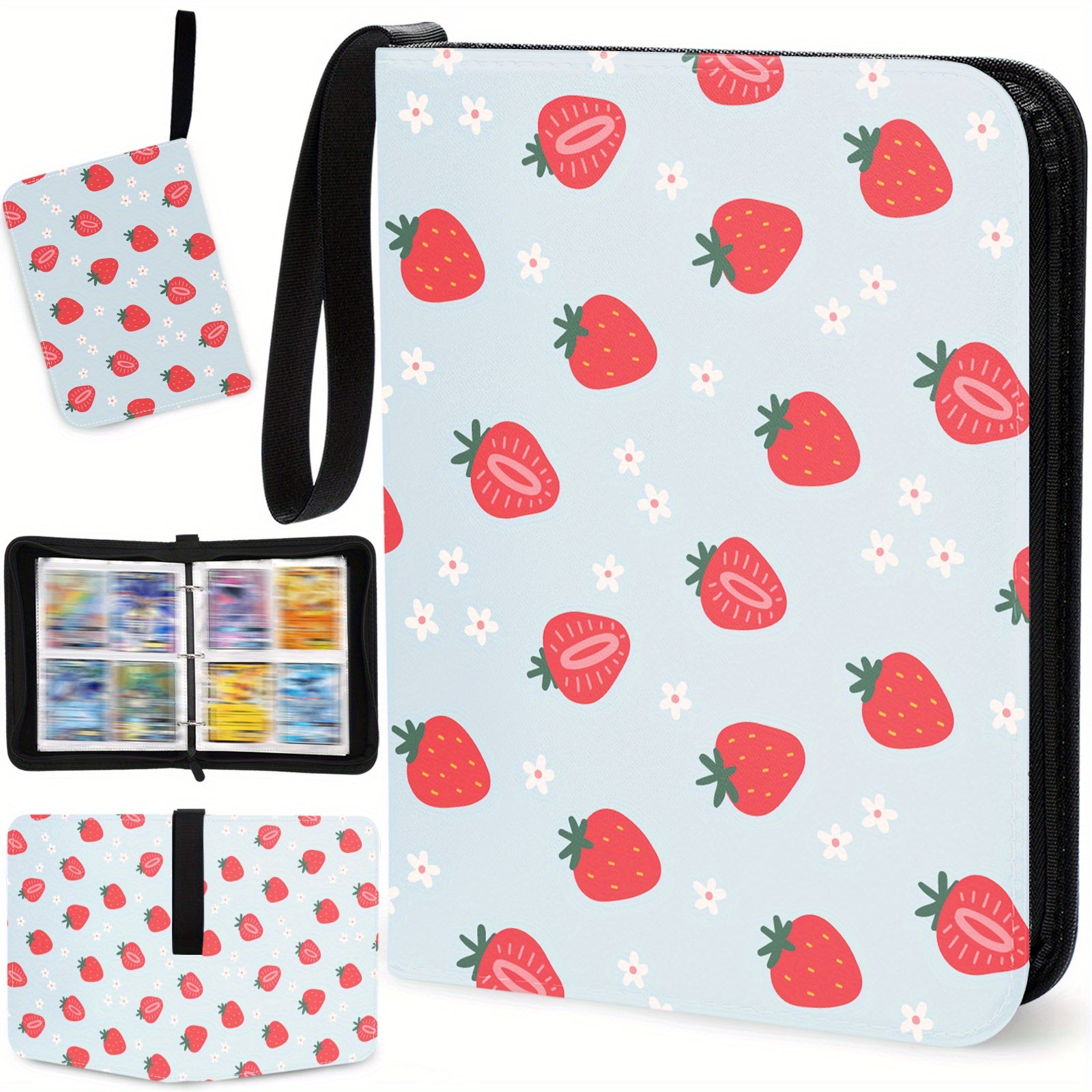 Card Binder 50 Sleeves 3 Rings Great Holiday Gift for Kids & Adults