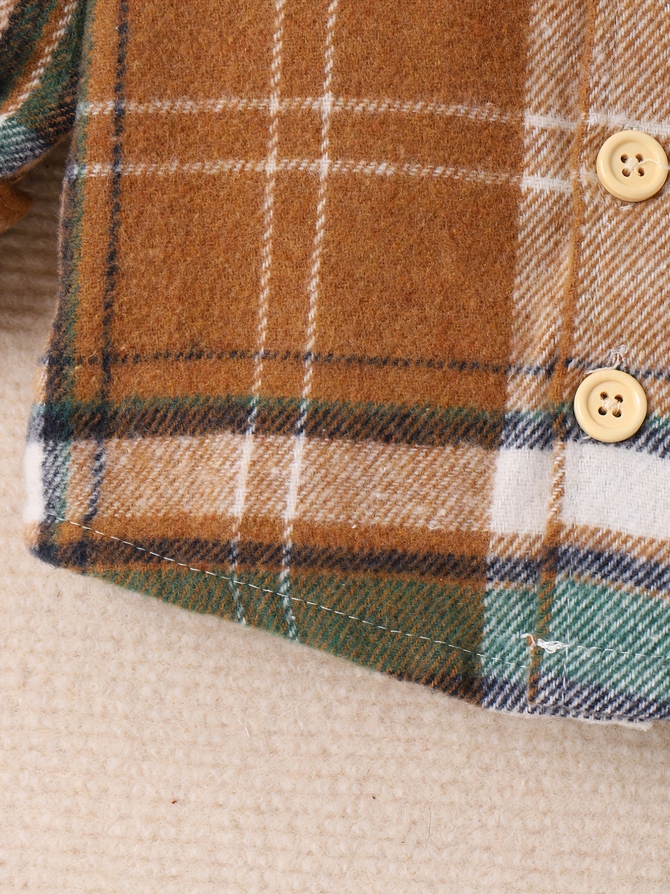 Toddler Boys Plaid Flannel Shirt Long Sleeve Button Up