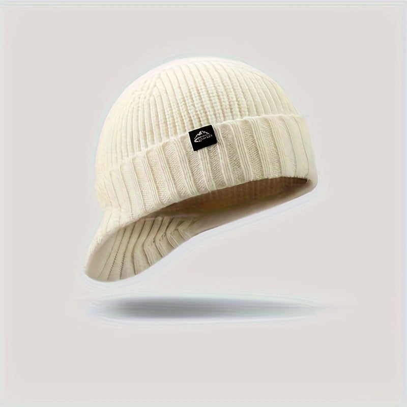 Winter Knitted Hat Unisex Windproof Ear Protection Large Head Circumference