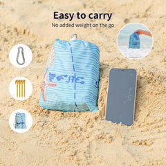 Oversized Pocket Blanket for Summer Travel Camping Picnic Beach Activities