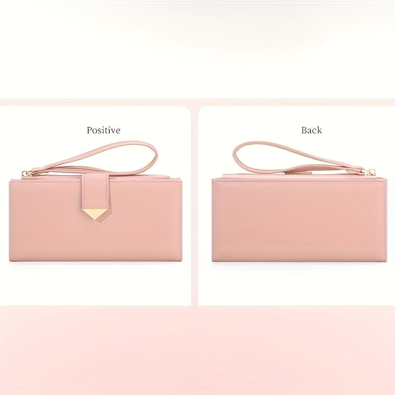 Personalized Women's Clutch Wallet with Snap Closure