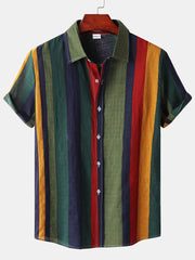 Men's Striped Short Sleeve Shirt