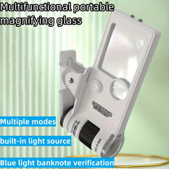 LED Clip-On Microscope with Digital Display for Smartphone