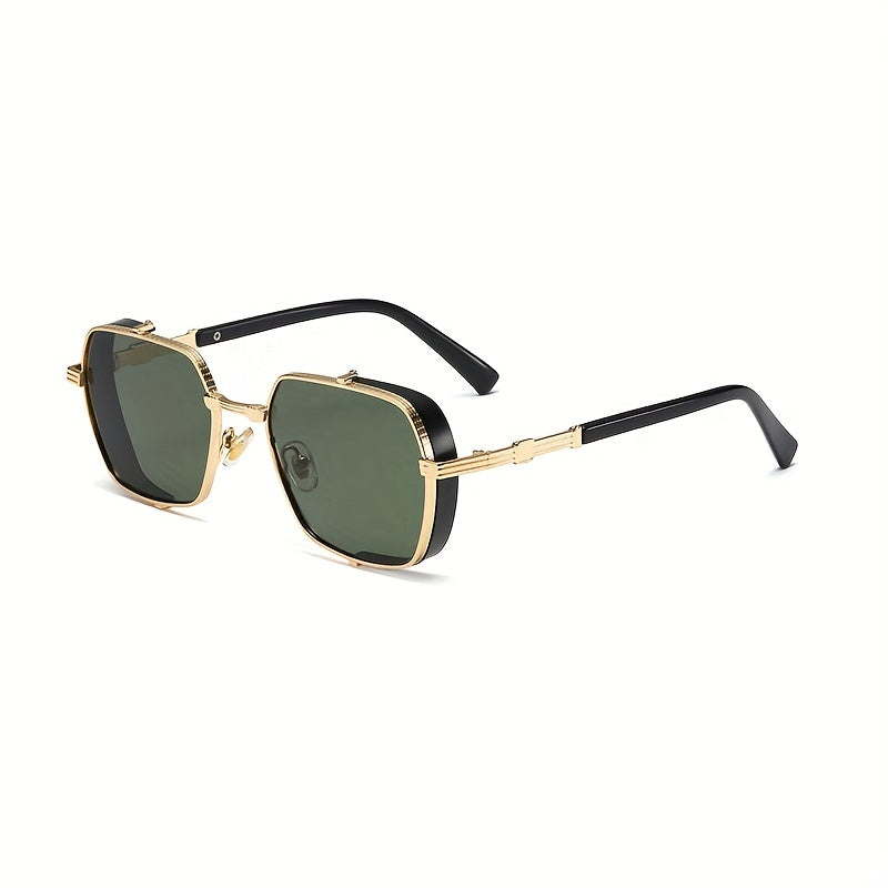Steampunk Metal Square Frame Men's Sunglasses UV Protection