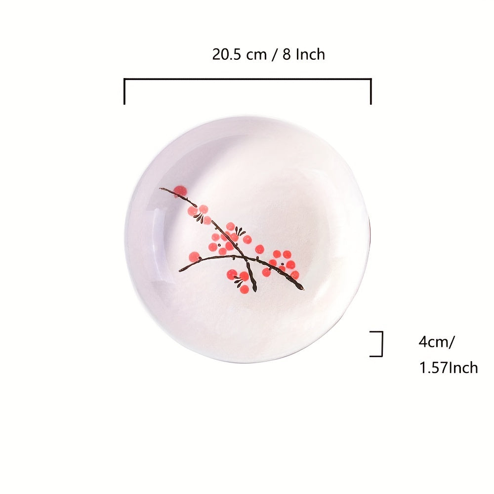 4 Pcs Japanese Ceramic Dinner Plates 20-32 Cm Various Styles Household Tableware