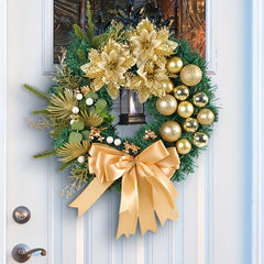 1pc Golden Christmas Ball Wreath Christmas Hanging Decorations