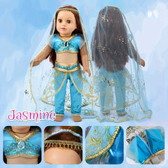 18 Inch Girl Doll Clothes Princess Dress 5pcs Gift Boxed