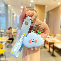Grass and Cloud Keychain Backpack Pendant for Kids
