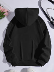 Animal Paw Print Hooded Sweatshirt Casual Sports Hoodie