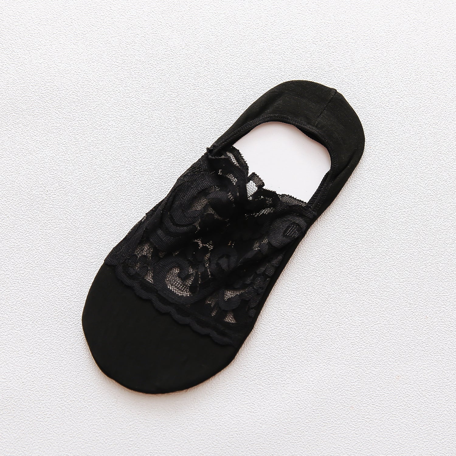 5prs Women's Lace Floral Boat Hidden Socks