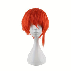 Men's Orange Wig Chemical Fiber Wig Hair Accessories