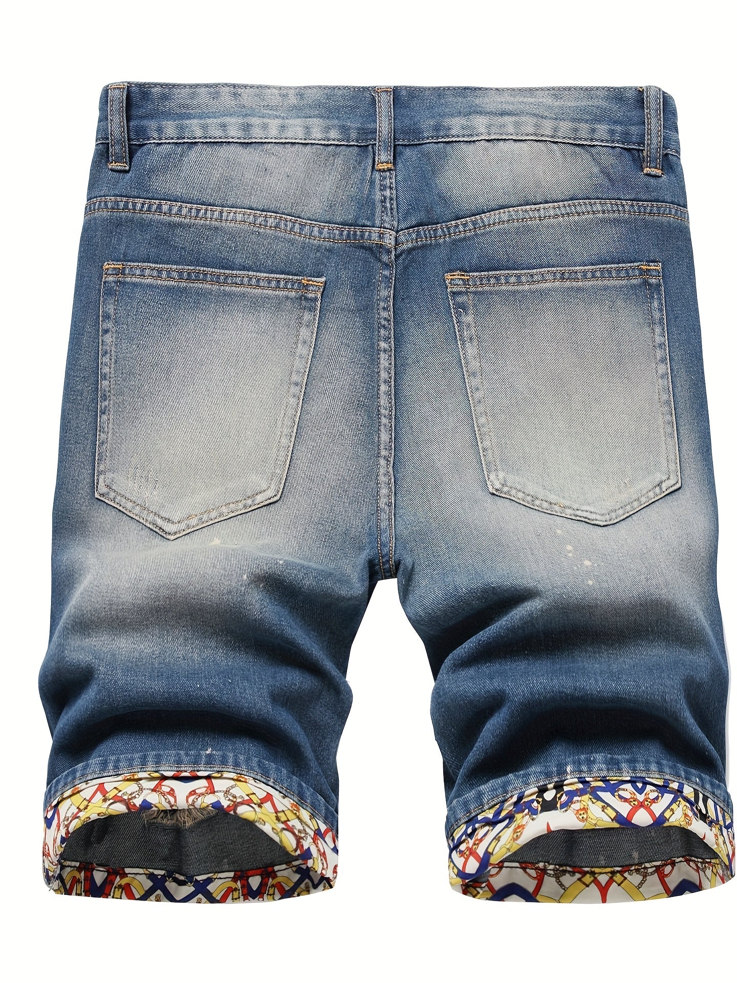 Men's Ripped Denim Shorts - Casual Street Style Distressed Denim Shorts