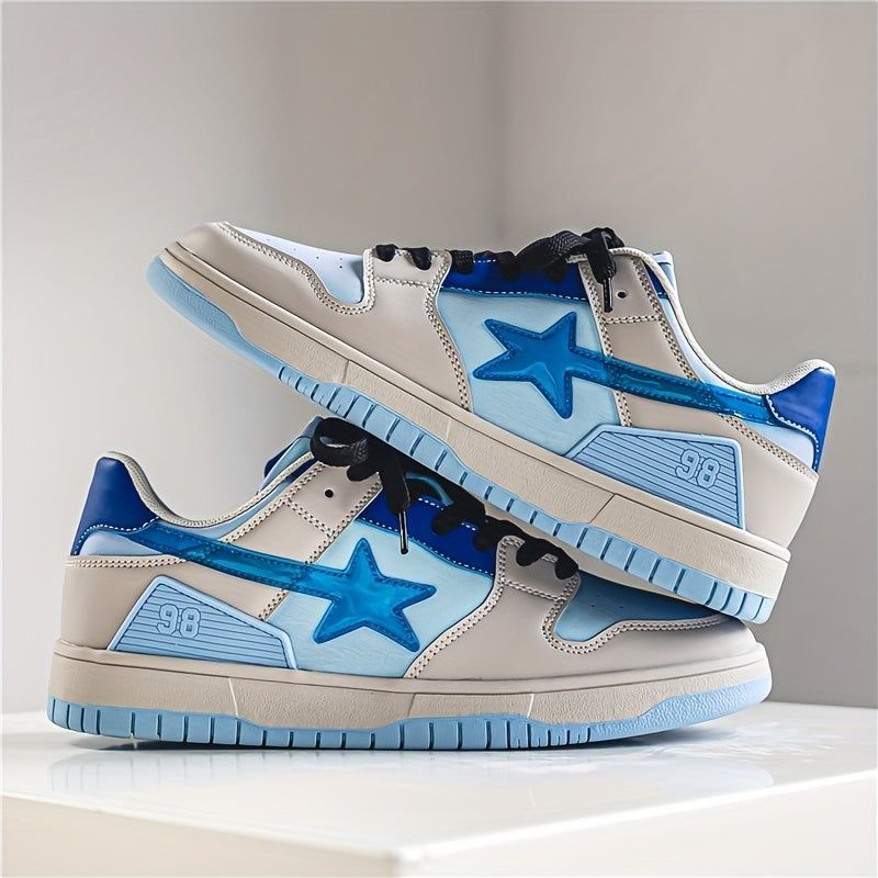 Men's Star Pattern Skate Shoes Non Slip Casual Shoes Youth