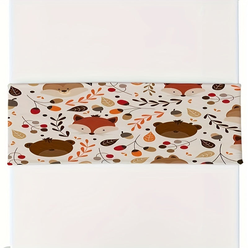 Cartoon Animals Art Print Table Runner 33x182 cm
