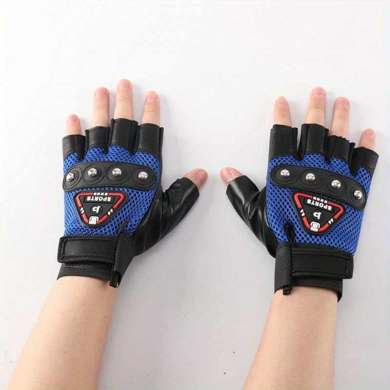 Breathable Fingerless Gloves for Men Ideal for Cycling Off Road Motorcycling