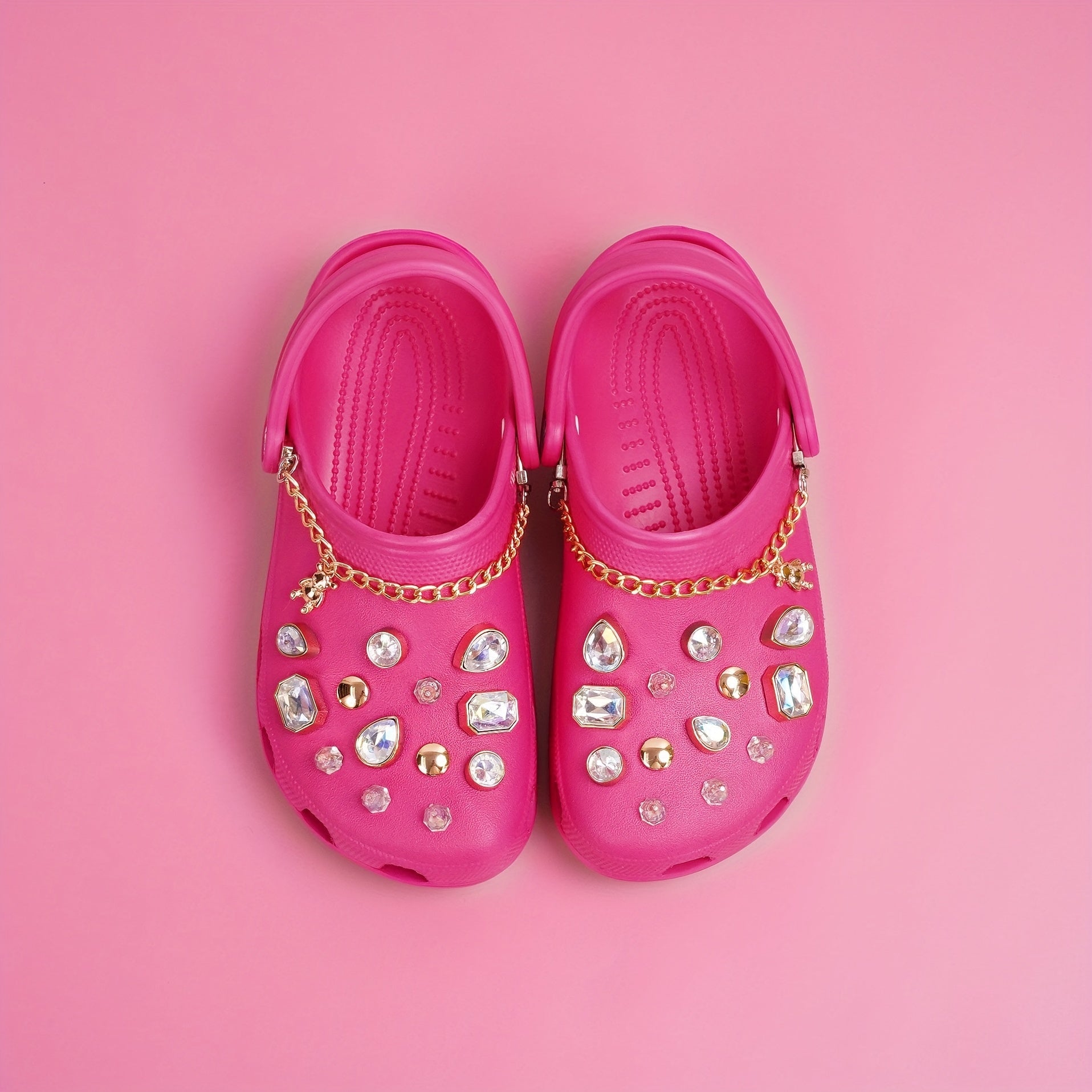 28 PCS Faux Crystal Bear Rhinestones Shoe Charms - Shoe Decoration Accessories