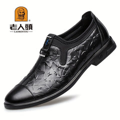 LAORENTOU Men's Leather Casual Business Shoes