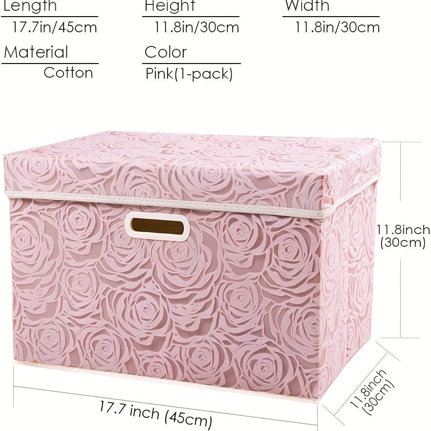 Rose Pattern Foldable Quilt Clothes Organizer Lightweight Handheld Packing Cubes