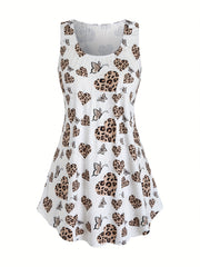 Y2K Nightdress Tie Dye & Butterfly Print Round Neck