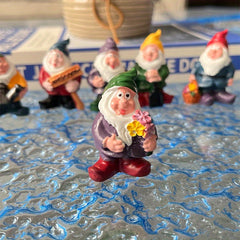 7 Dwarfs Statues Set for Fairy Garden Decor