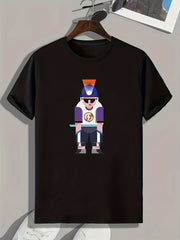 Sportsman Pattern Print Men's Comfy Sports T-shirt Graphic Tee