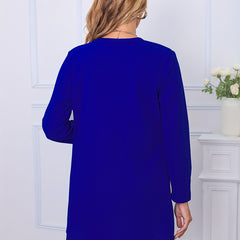 Solid Open Front Blazer Long Sleeve Casual Blazer