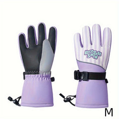 Kids Ski Gloves Winter Warm Waterproof Gloves