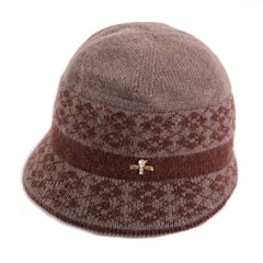 Warm Cable Knit Bucket Hat for Women - Chinese New Year Gift