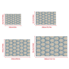 Soft Geometric Carpet Floor Mat for Living Room Bedroom - Machine Washable