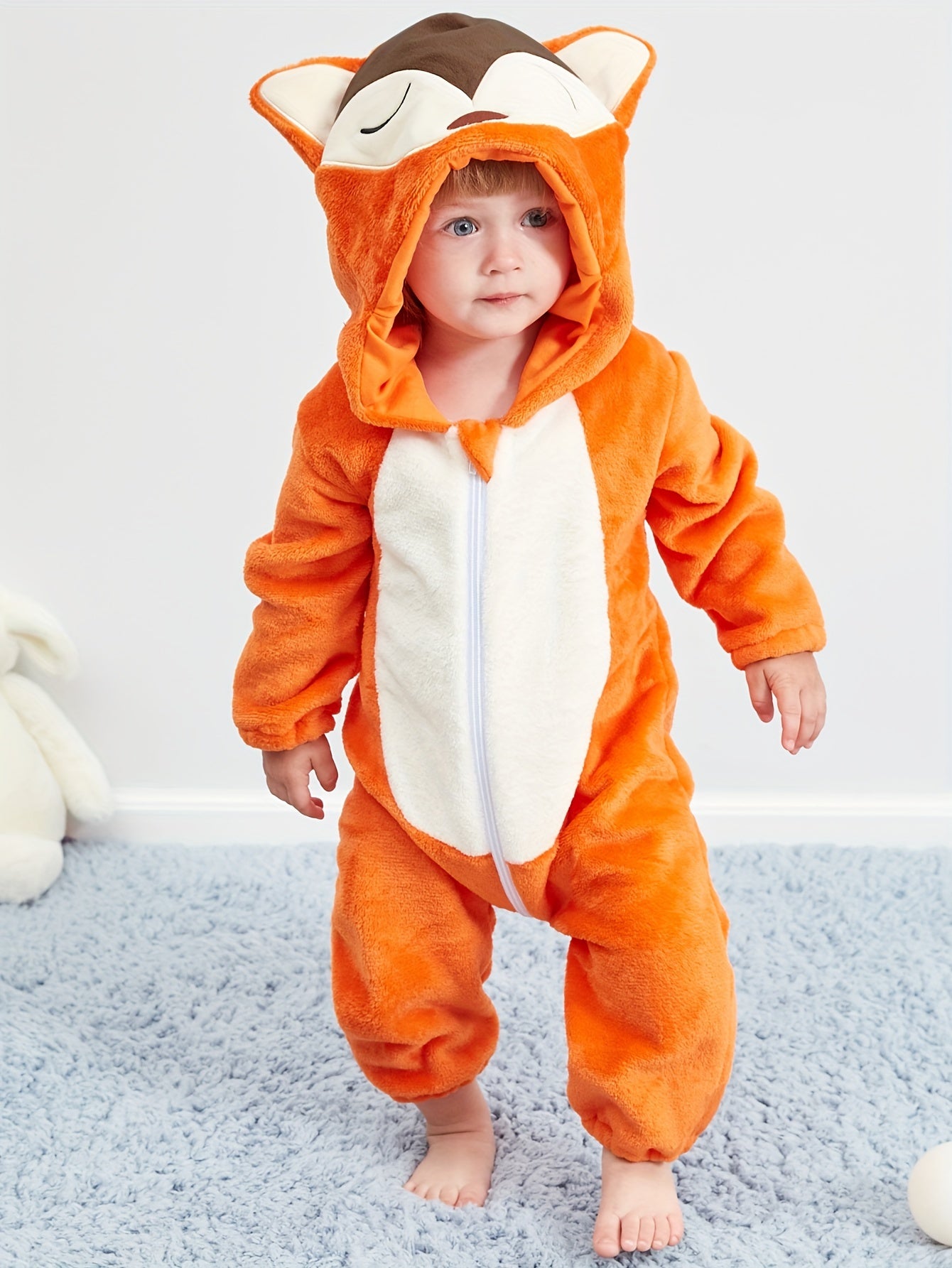 Baby Animal Onesies Hooded Zipper Homewear Halloween Pajamas