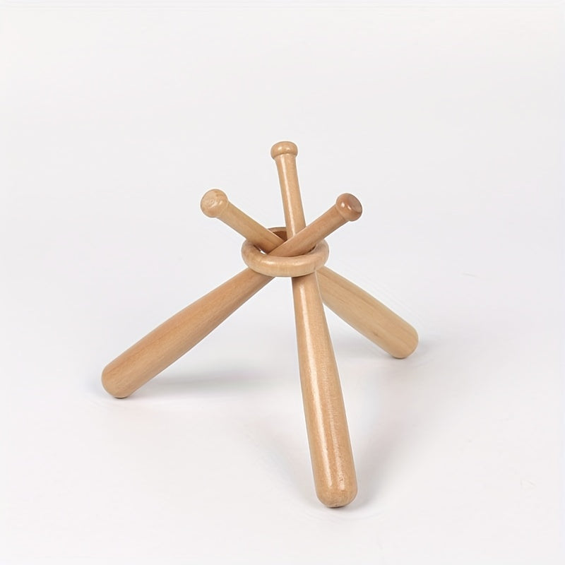 Wooden Baseball Holder Mini Baseball Bat Holder With Baseball