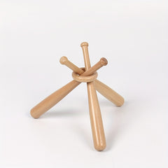 Wooden Baseball Holder Mini Baseball Bat Holder With Baseball