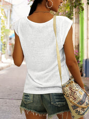 Floral Print Tank Top Sleeveless Casual Top for Summer & Spring