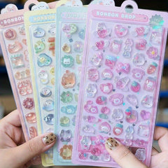 300 Cartoon Animal 3D Stickers Pastel Colors - Phone Cases Journals & Crafts