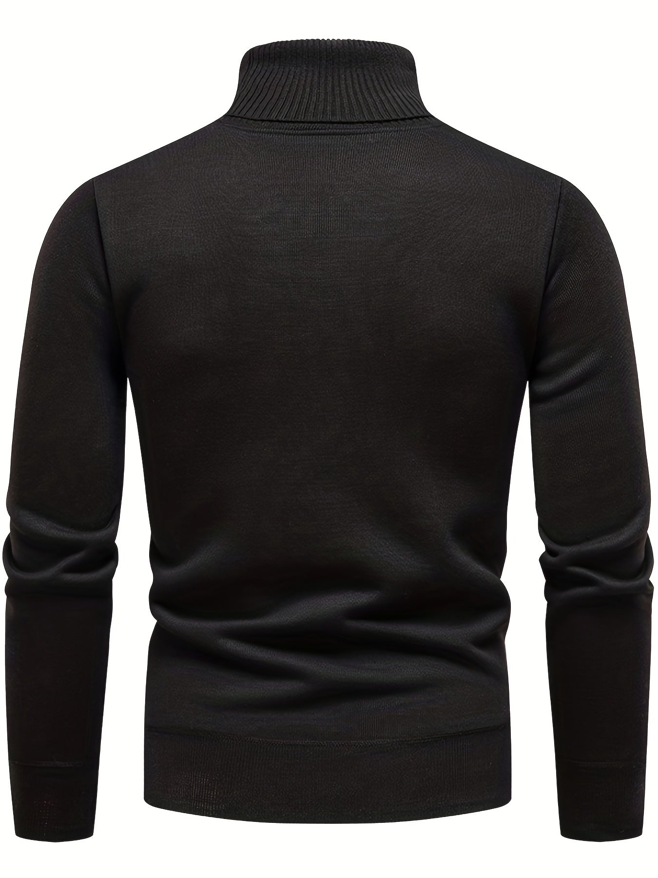 Men's Turtle Neck Knit Sweater Casual Warm Pullover for Fall Winter
