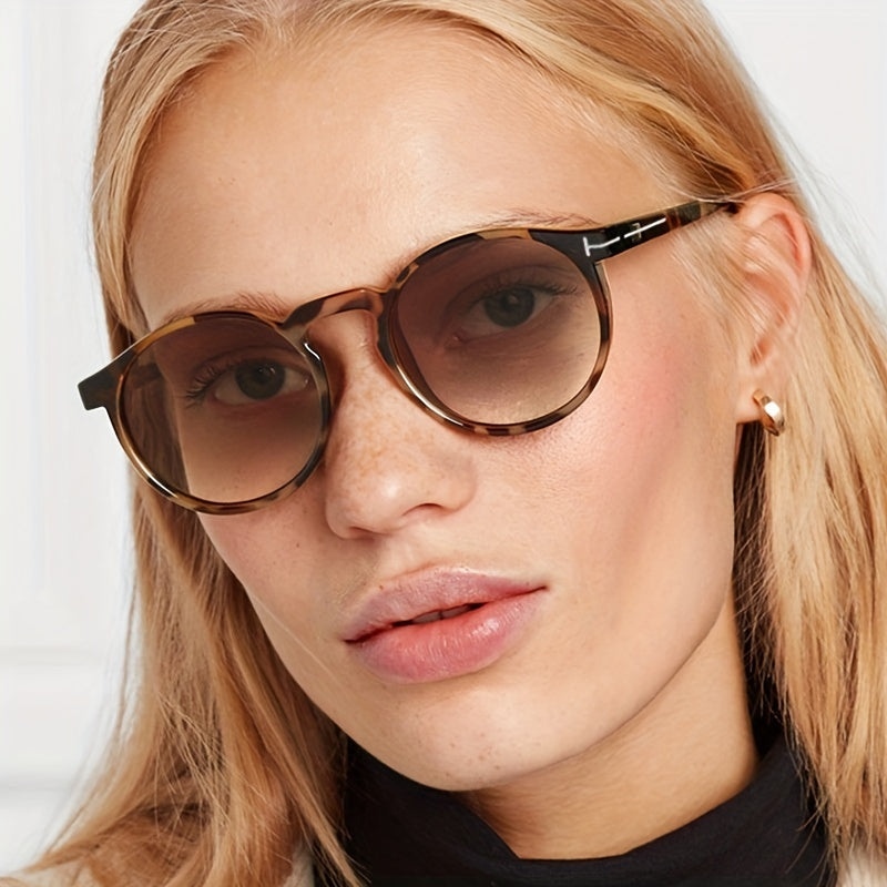 Retro Round Sunglasses Tortoiseshell Anti Glare UV400