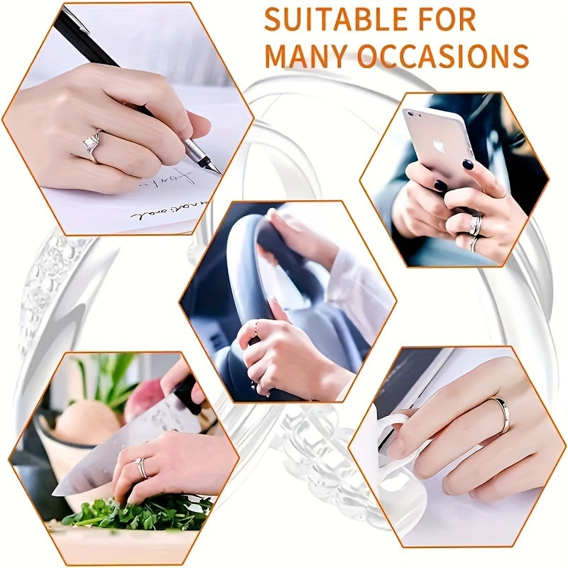 4pcs Invisible Ring Size Adjuster Transparent Silicone Ring Size Adjuster
