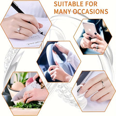 4pcs Invisible Ring Size Adjuster Transparent Silicone Ring Size Adjuster