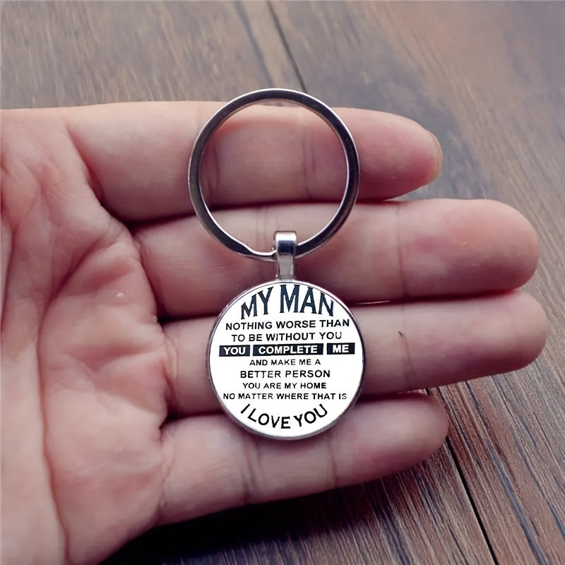 Vintage I Love You Keychain for Boys