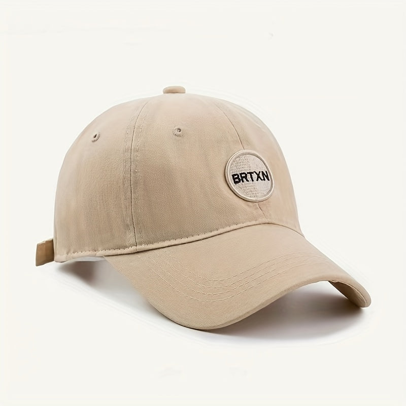 Unisex Sunshade Wide Brim Baseball Cap with Letter Embroidery