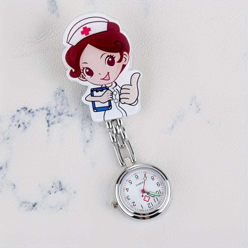 Nurse Pocket Watch Cartoon Students Digital Watch