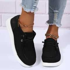 Women's Canvas Loafers Lightweight Casual Walking Shoes