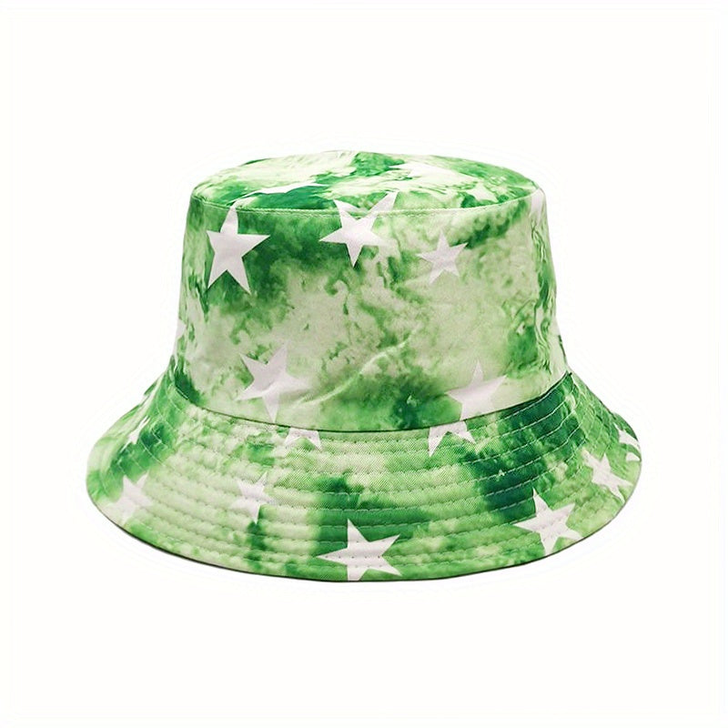 Reversible Bucket Hat Tie Dye Fisherman Cap Sunscreen Basin Hats