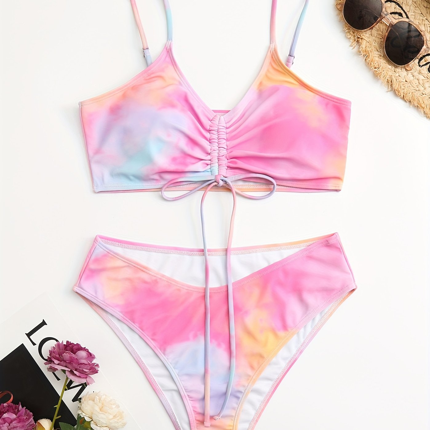 Tie Dye Print Bikini Set