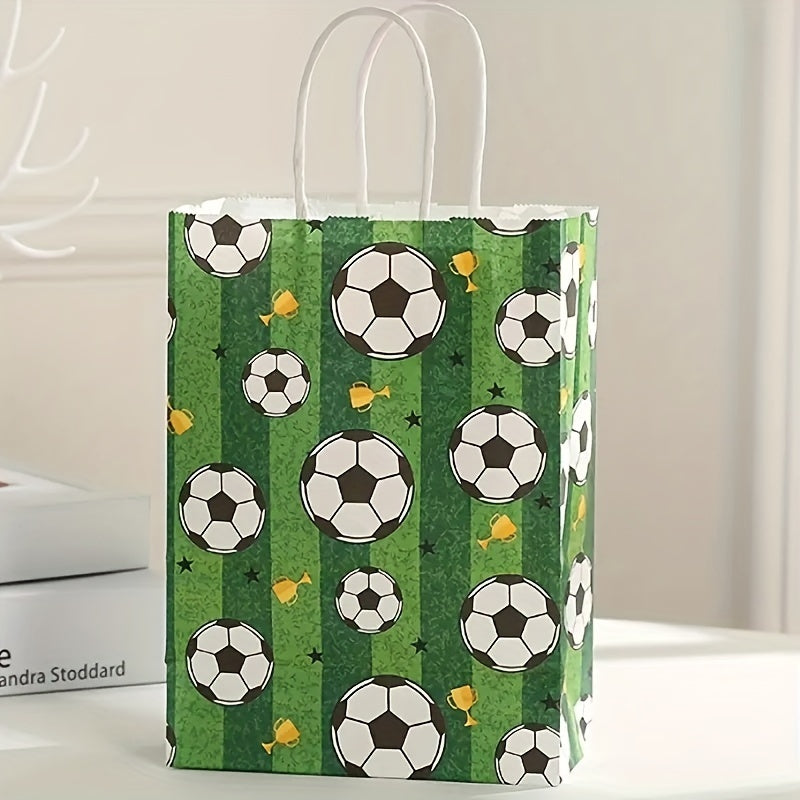6pcs Football Party Paper Gift Bags Sports Party Decoration Supplies