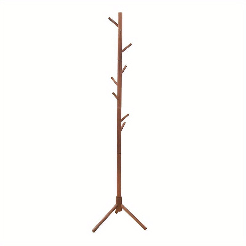 Wooden Coat Rack Floor standing Bedroom Vertical Coat Rack
