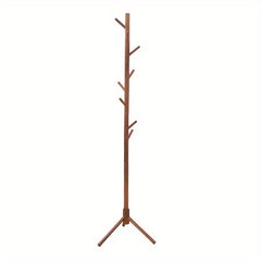 Wooden Coat Rack Floor standing Bedroom Vertical Coat Rack