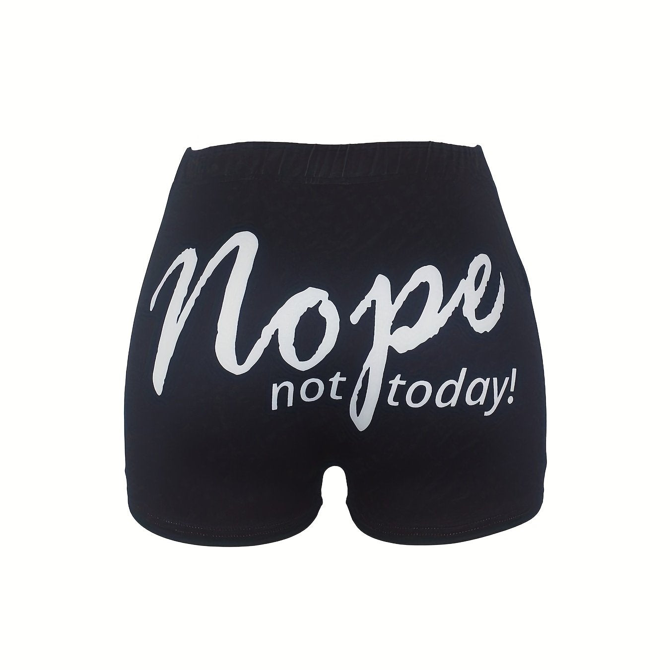 Print Skinny Casual Elastic Waist Shorts