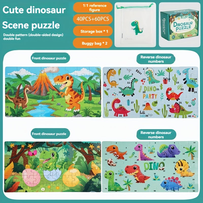 Dinosaur Puzzle for Kids - Educational Brain Teaser Game