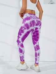 Tie Dye Yoga Seamless Leggings High Waist Sports Tight Pant